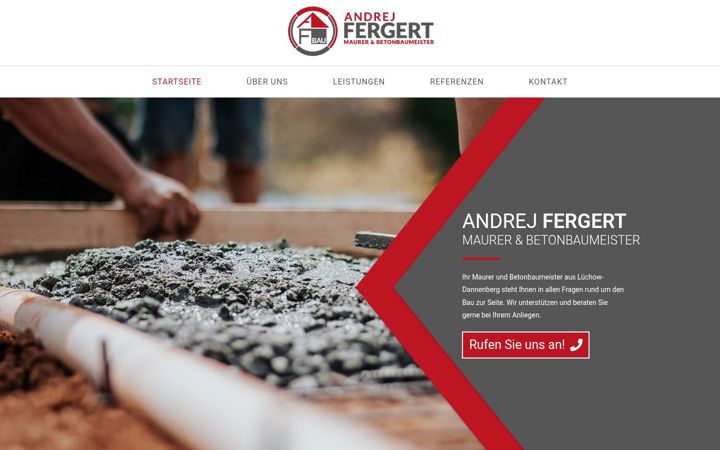 Screenshot of fergert-bau.de