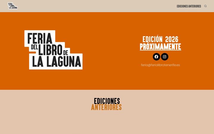 Екранна снимка на ferialibrotenerife.es