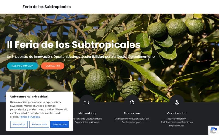 Screenshot of feriasubtropicales.com