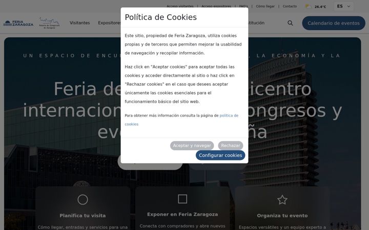 Screenshot of feriazaragoza.es