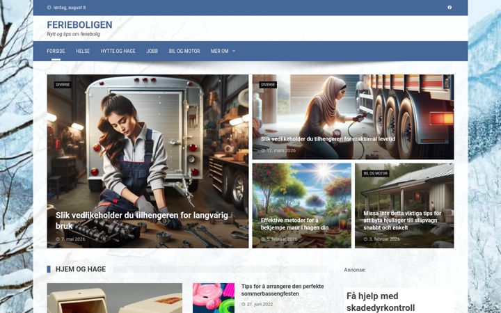 Screenshot of ferieboligen.no