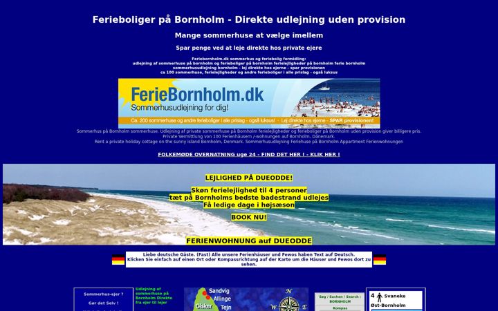 Screenshot of feriebornholm.dk
