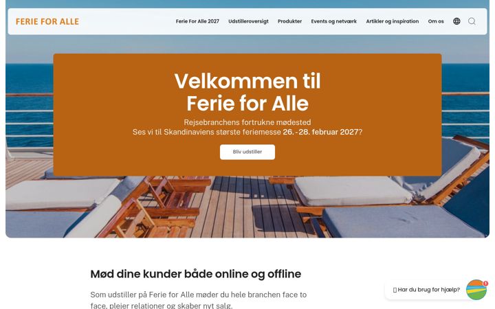 Screenshot of ferieforalle.dk