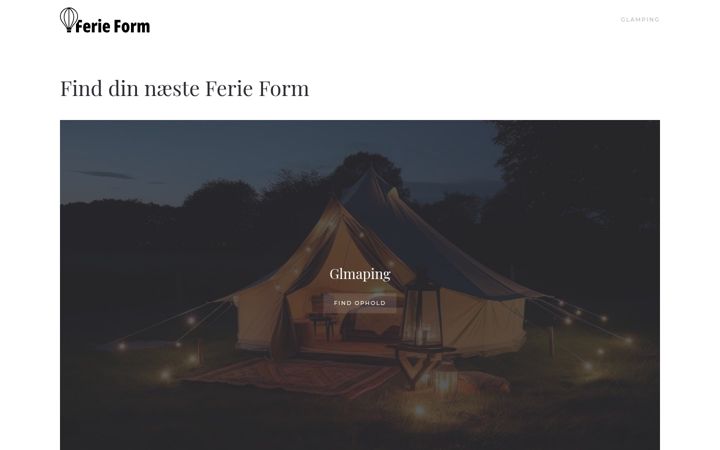 Screenshot of ferieform.dk
