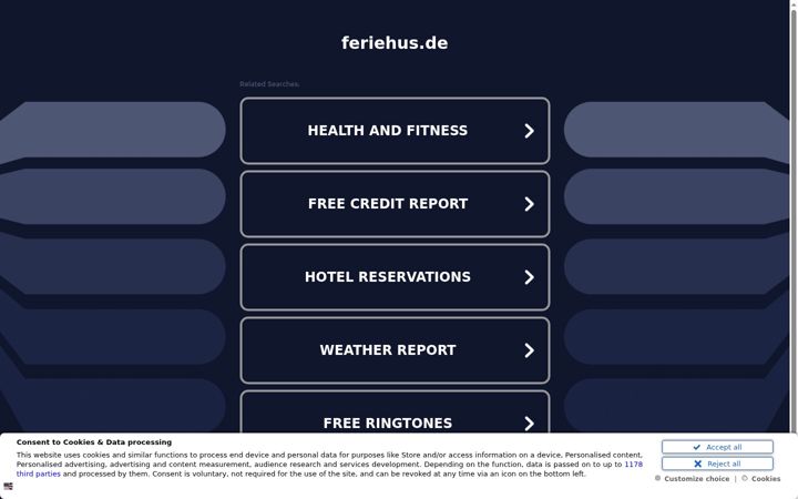 Screenshot of feriehus.de