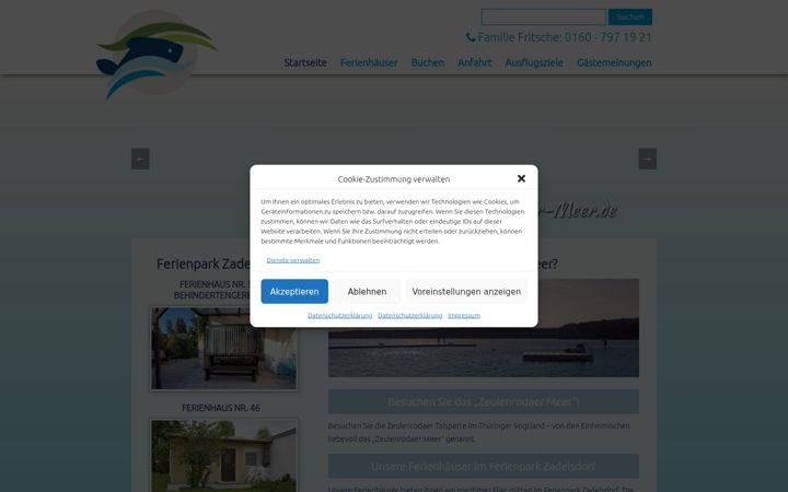 Screenshot of ferien-am-zeulenrodaer-meer.de