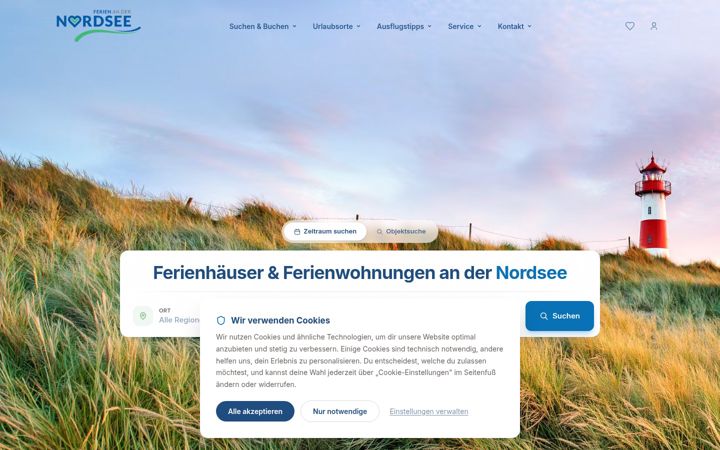 Screenshot of ferien-an-der-nordsee.de