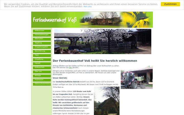 Screenshot of ferien-bei-bauer-voss.de