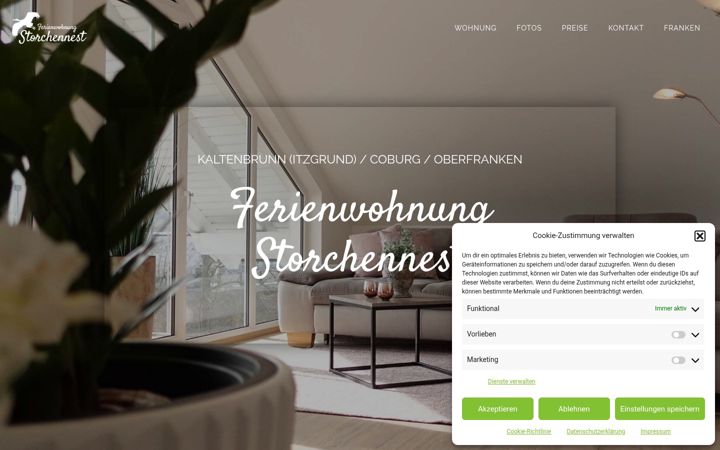 Screenshot of ferien-im-storchennest.de