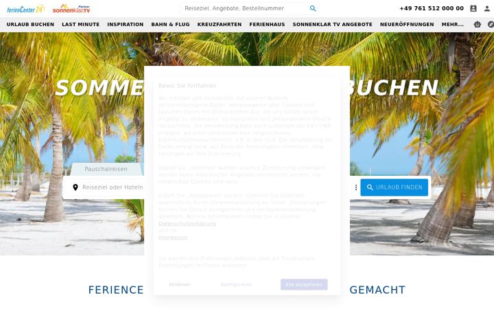 Screenshot of feriencenter24.de