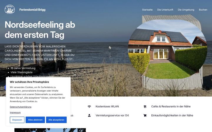 Screenshot of feriendomizil-brigg.de