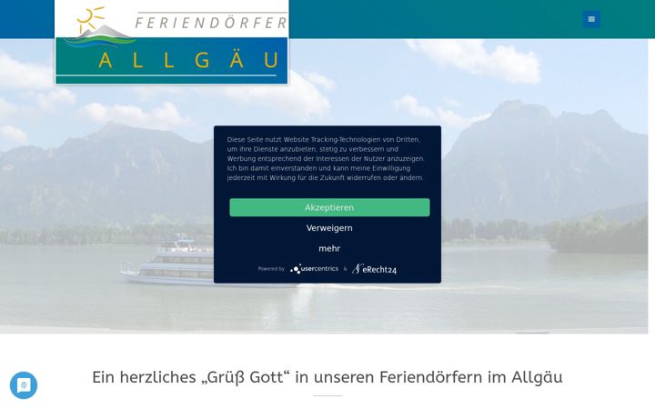 Екранна снимка на feriendorf-allgaeu.de