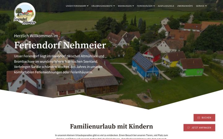 Screenshot of feriendorf-nehmeier.de