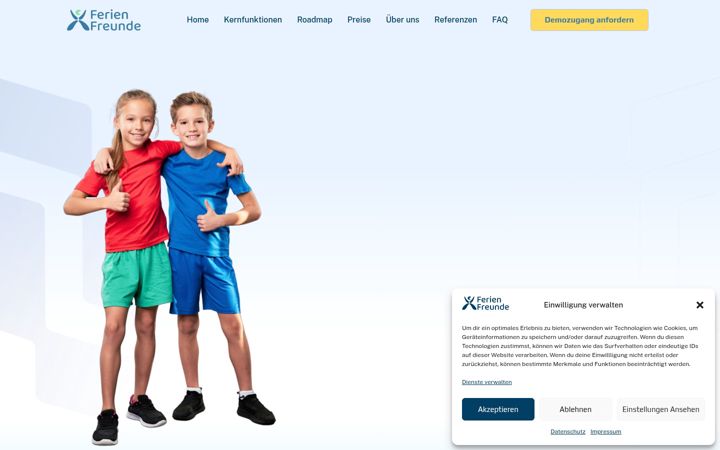 Screenshot of ferienfreunde.com