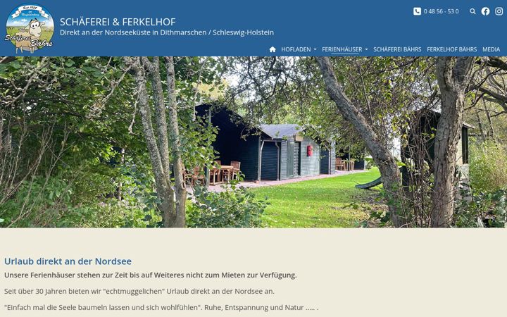 Screenshot of ferienhaeuser-baehrs.de