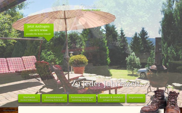Screenshot von ferienhaeuser-foerster.de