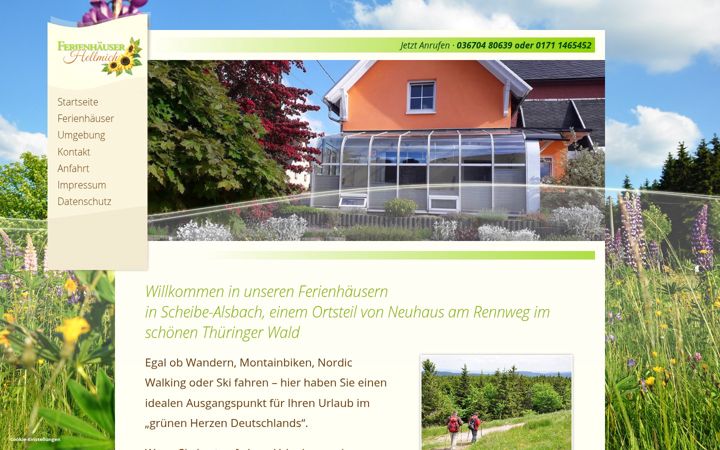 Screenshot von ferienhaeuser-hellmich.de