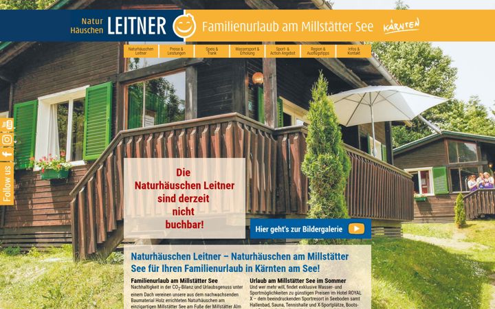 Screenshot of ferienhaeuser-leitner.at
