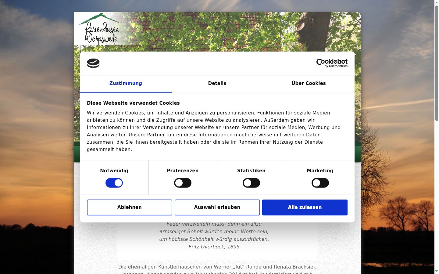 Zrzut ekranu banera zgody wyświetlanego przed jakąkolwiek interakcją