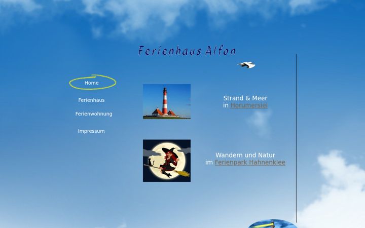 Screenshot of ferienhaus-alfons.de