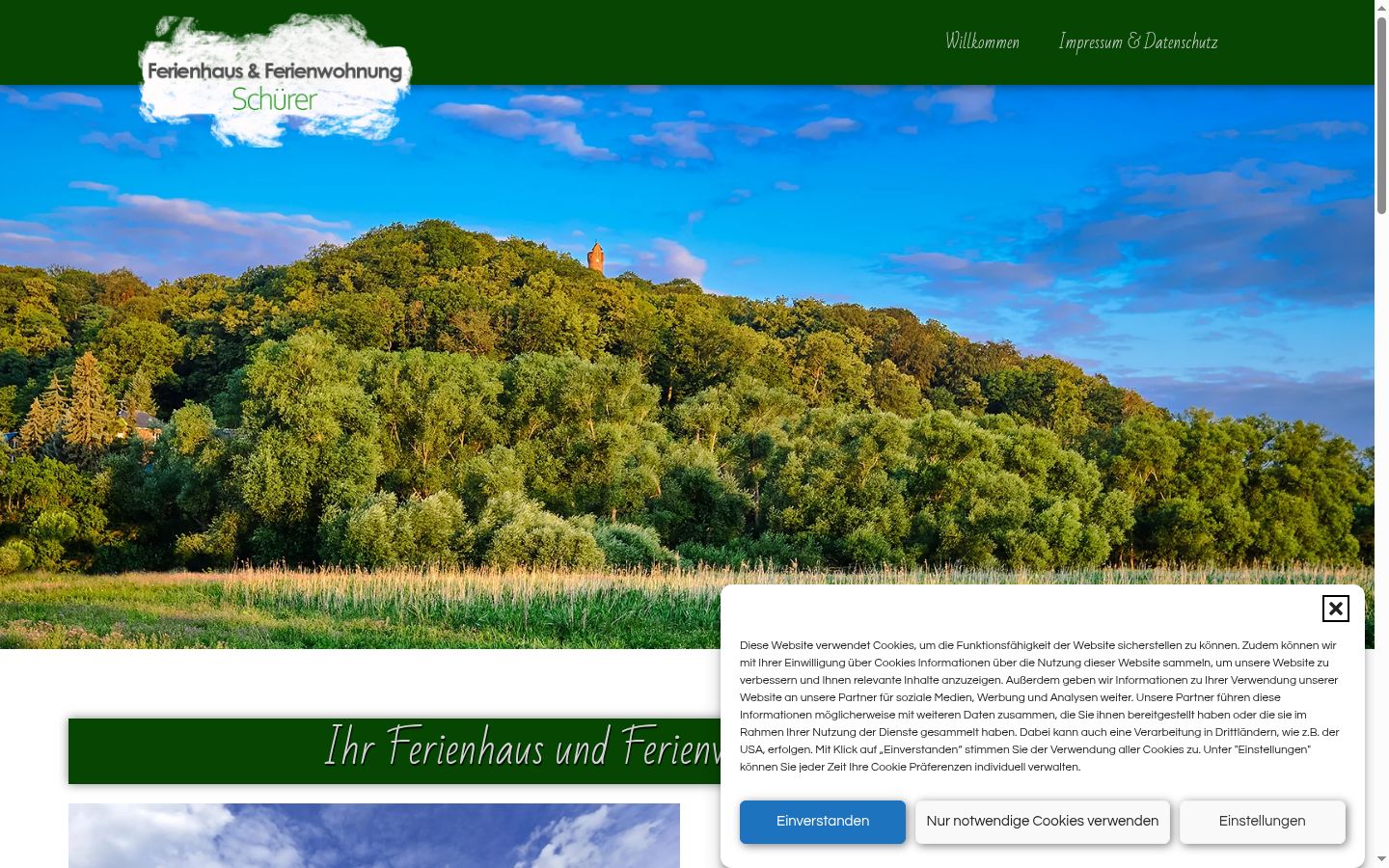 Screenshot of the consent banner shown before any interaction