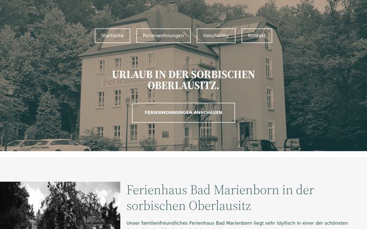 Screenshot of ferienhaus-badmarienborn.de