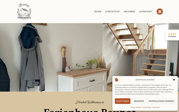 Screenshot von ferienhaus-bauhof.de