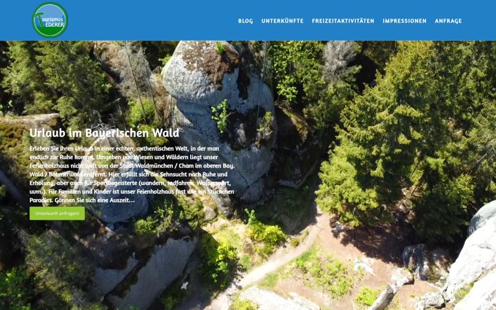 Screenshot von ferienhaus-bayern.de