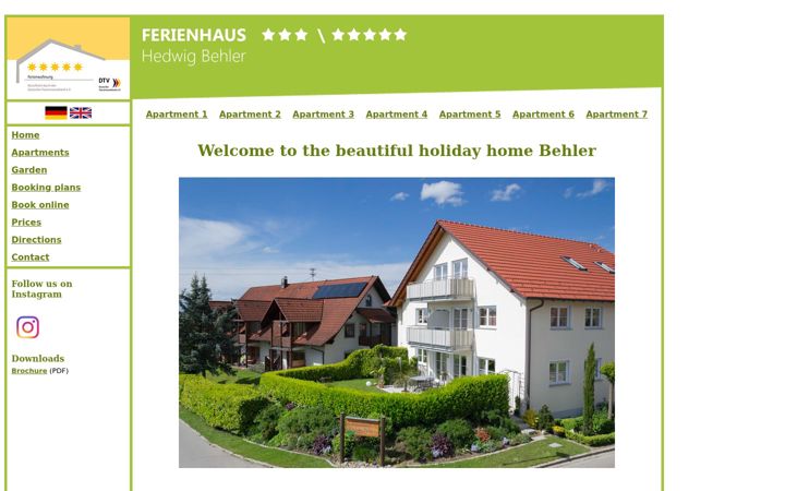Screenshot of ferienhaus-behler.de