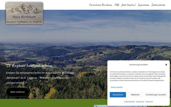 Screenshot of ferienhaus-birnbaum.de