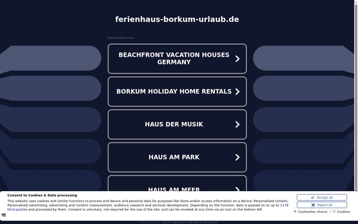 Screenshot of ferienhaus-borkum-urlaub.de