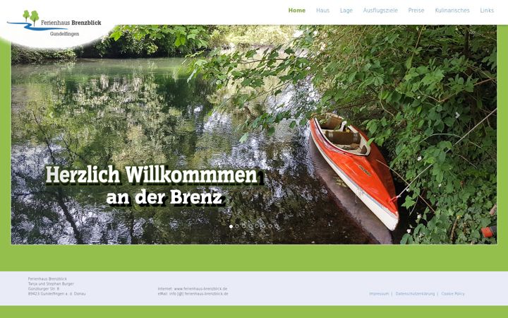 Screenshot of ferienhaus-brenzblick.de