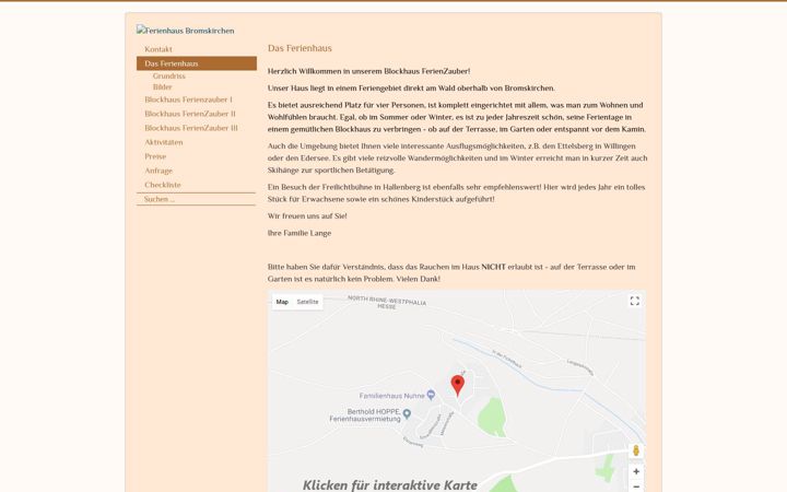 Screenshot of ferienhaus-bromskirchen.de