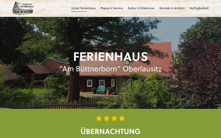 Screenshot of ferienhaus-buettnerborn.de