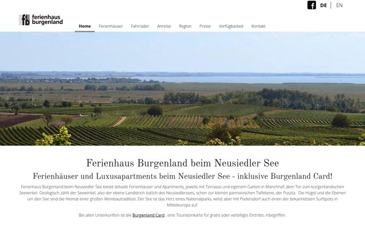Screenshot of ferienhaus-burgenland.at