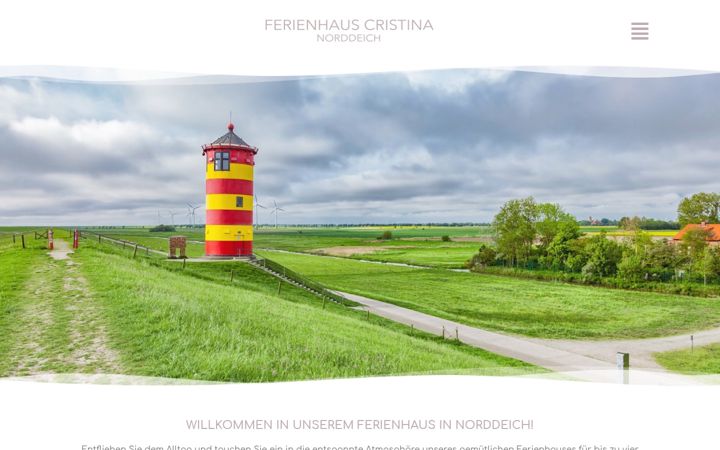 Screenshot of ferienhaus-cristina-norddeich.de