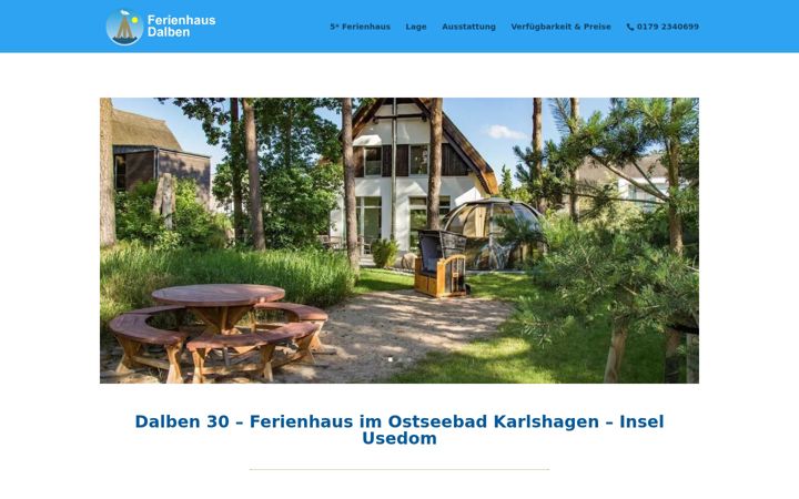 Screenshot of ferienhaus-dalben.de