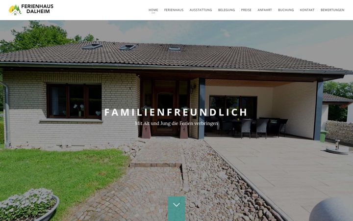 Screenshot of ferienhaus-dalheim.de