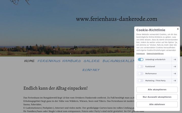 Screenshot of ferienhaus-dankerode.com