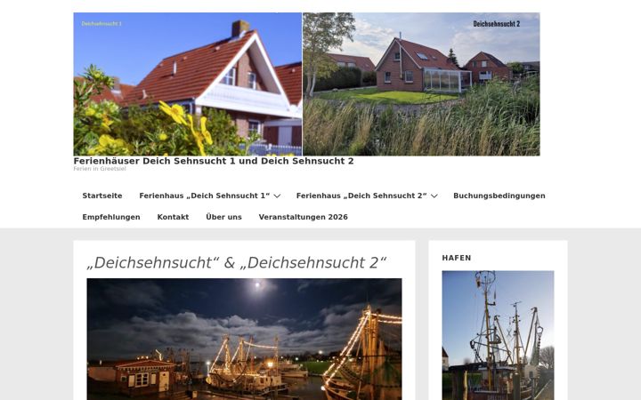 Screenshot von ferienhaus-deich-sehnsucht.de