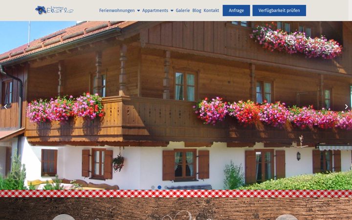 Screenshot of ferienhaus-eberle.de