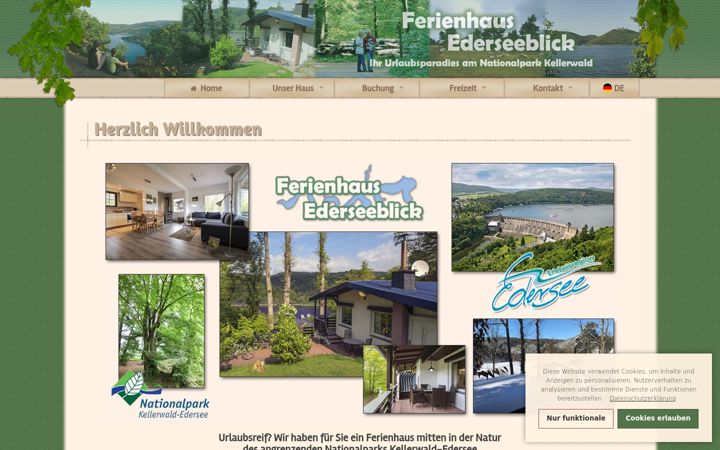 Screenshot of ferienhaus-ederseeblick.de