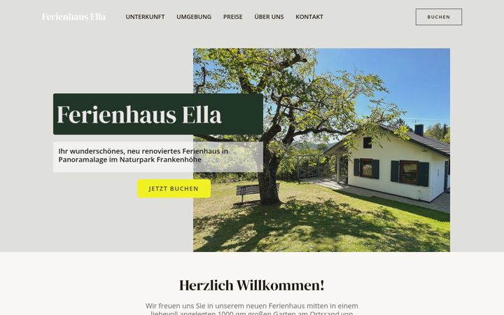 Screenshot of ferienhaus-ella.com