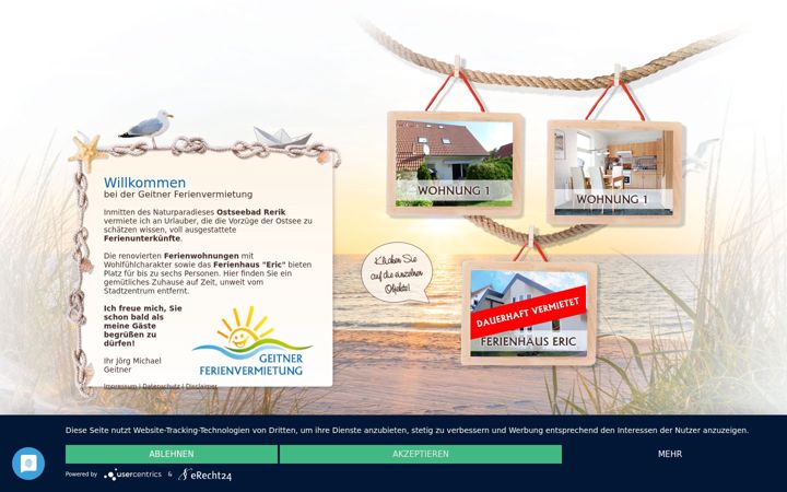 Screenshot of ferienhaus-eric.de