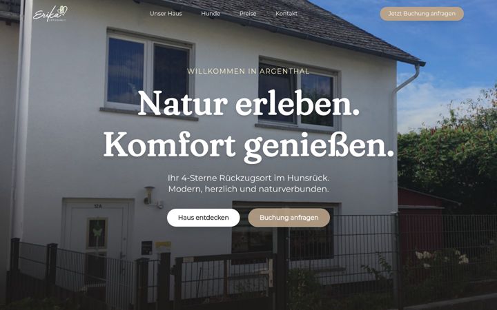 Screenshot of ferienhaus-erika-argenthal.de