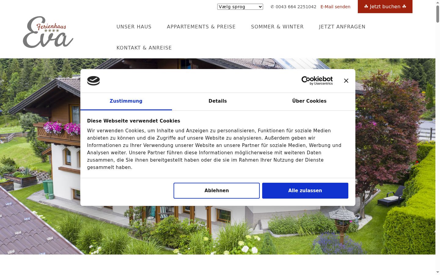Snímka obrazovky banera súhlasu zobrazeného pred akoukoľvek interakciou