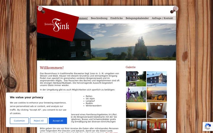 Screenshot of ferienhaus-fink.at
