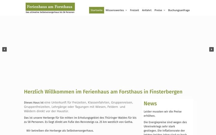 Screenshot von ferienhaus-finsterbergen.de
