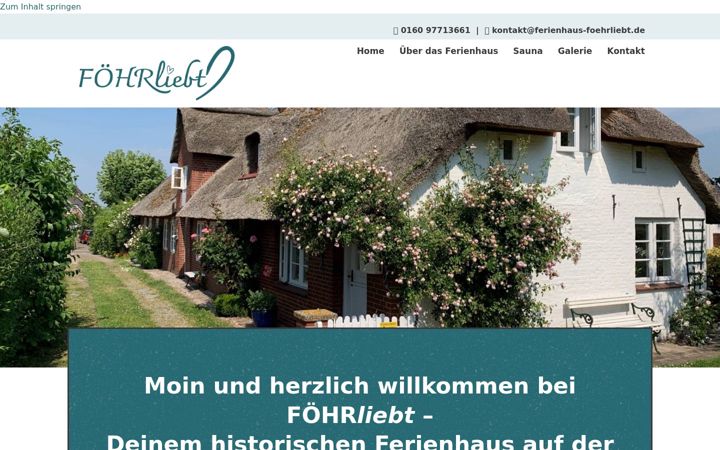 Screenshot of ferienhaus-foehrliebt.de