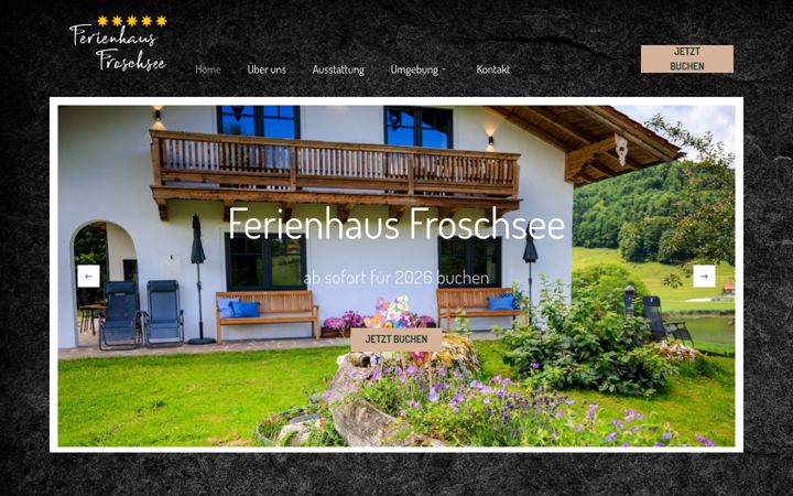 Screenshot of ferienhaus-froschsee.de
